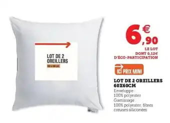Lot de 2 oreillers