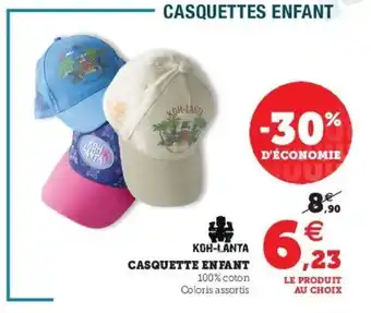 Super U Casquettes enfant offre