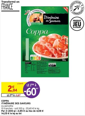 Intermarché Coppa itinéraire des saveurs offre