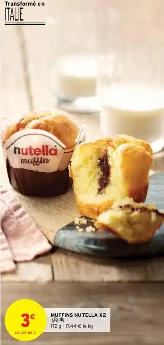 Intermarché Muffins nutella offre