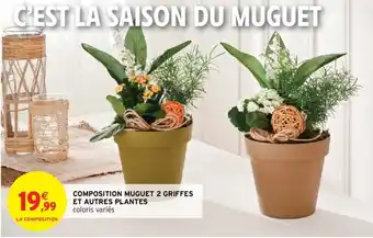 Intermarché Composition muguet 2 griffes et autres plantes offre