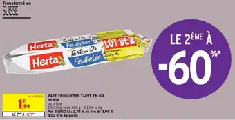 Intermarché Pâte feuilletée tarte en or herta offre