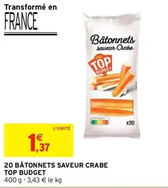 Intermarché 20 Bâtonnets saveur crabe offre