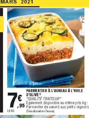 E.Leclerc Parmentier à L'Agneau à l'Huile D'Olive offre