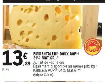 E.Leclerc Emmentales Doux AOP offre