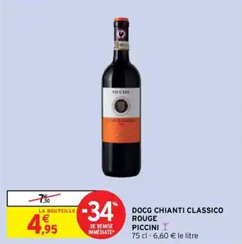 Intermarché Docg chianti classico rouge piccini offre