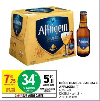 Bière blonde d'abbaye affligem