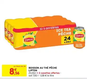 Intermarché Boisson au thé pêche Lipton offre