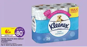 Intermarché Papier toilette soin complet x24 rouleaux Kleenex offre