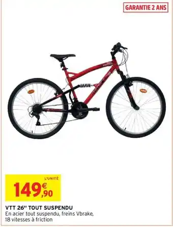Intermarché VTT 26" tout suspendu offre