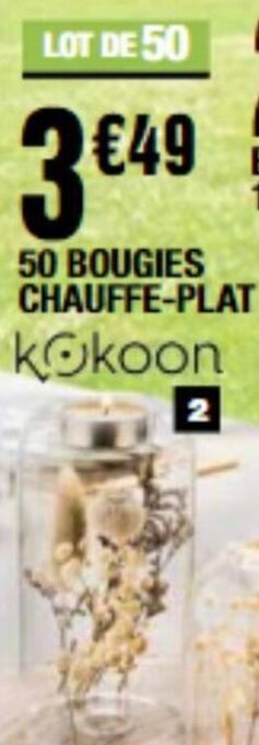 La Foir'Fouille 50 Bougies chauffe-plat offre