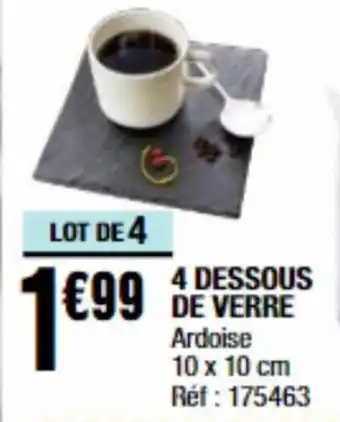 La Foir'Fouille 4 Dessous de verre offre