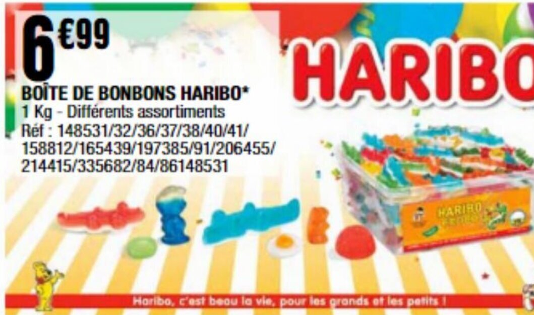 Promo Boîte de bonbons haribo chez La Foir'Fouille