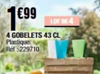 4 Gobelets 43 cl