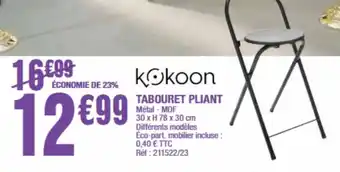 La Foir'Fouille Tarbouret pliant offre