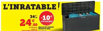 Super U Malle de jardin woody's 280 L offre