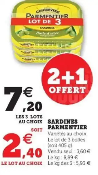 Super U Sardines parmentier offre