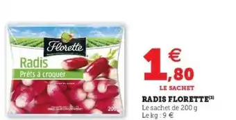 Super U Radis florette offre