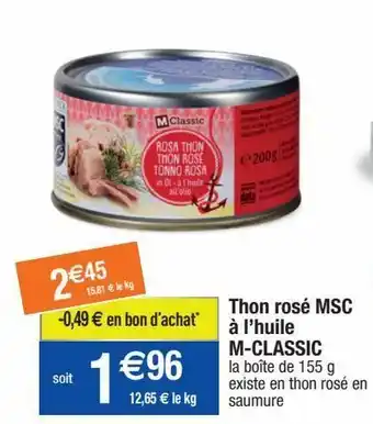 Migros Thon en conserve offre