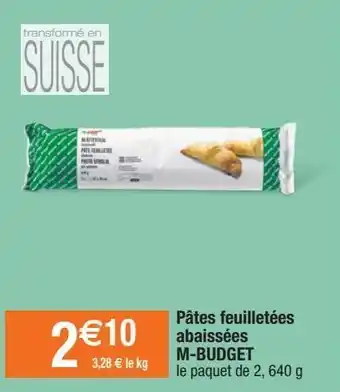 Migros Pâte feuilletée offre