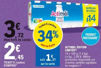 E.Leclerc Actimel actimel édition limitée offre