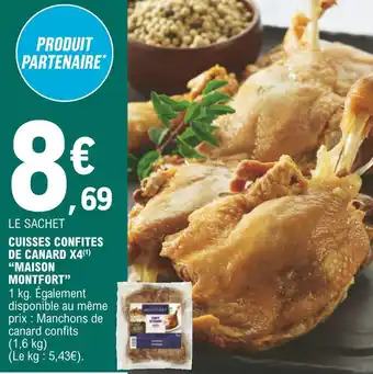 E.Leclerc Maison montfort cuisses confites de canard x4 offre