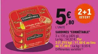 E.Leclerc Connétable sardines offre