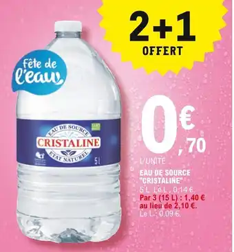 E.Leclerc Cristaline eau de source offre
