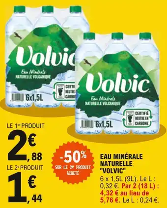 E.Leclerc Volvic eau minérale naturelle offre