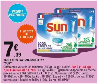E.Leclerc Sun tablettes lave-vaisselle offre