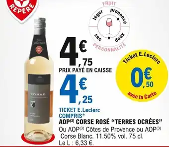 E.Leclerc Terres ocrées aop corse rosé offre