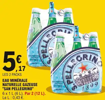 E.Leclerc San pellegrino eau minérale naturelle gazeuse offre