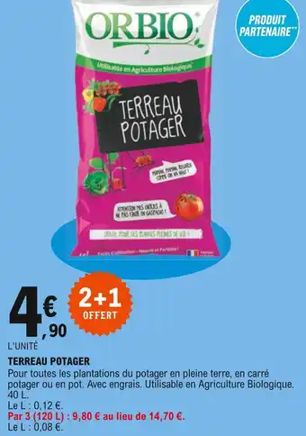 E.Leclerc Orbio terreau potager offre