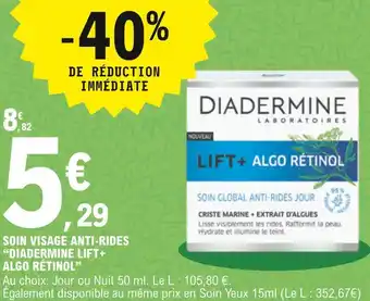 E.Leclerc Diadermine soin visage anti-rides “diadermine lift+ algo rétinol” offre