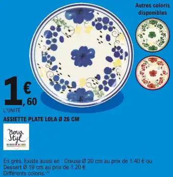 E.Leclerc Assiette plate lola offre