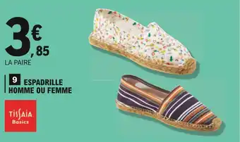 E.Leclerc Tissaia espadrille homme ou femme offre