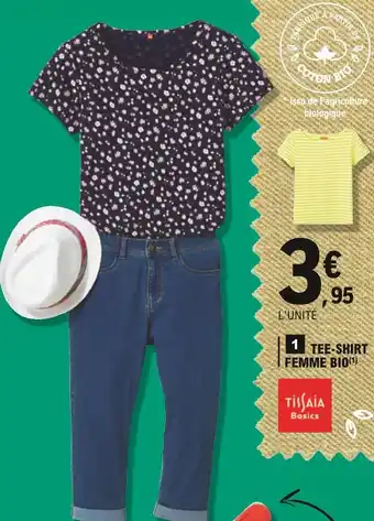 E.Leclerc Tissaia tee-shirt femme bio offre