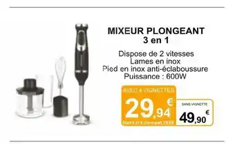 E.Leclerc Mixeur plongeant 3 en 1 offre