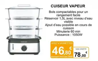 E.Leclerc Cuiseur vapeur offre