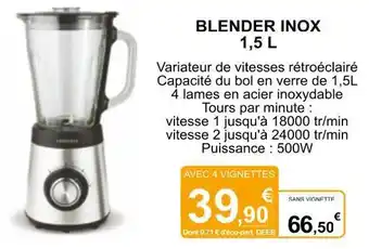 E.Leclerc Blender inox 1,5 l offre