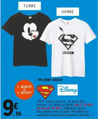 E.Leclerc Disney tee-shirt adulte offre