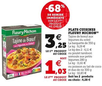 Super U Fleury michon plats cuisines offre