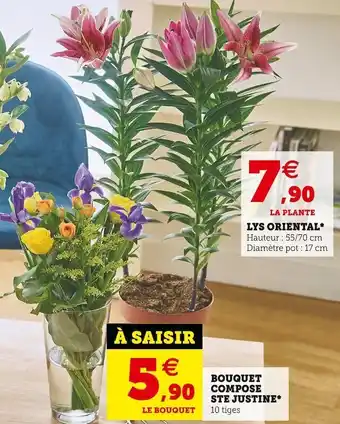 Super U Bouquet compose ste justine offre