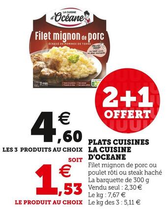 U Express Plats cuisines la cuisine d'oceane offre