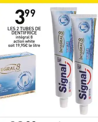 Signal les 2 tubes de dentifrice