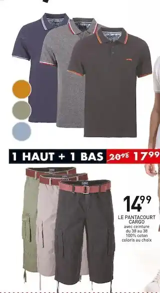 Stokomani Le pantacourt cargo offre