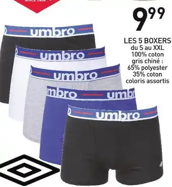Stokomani Lee cooper les 5 boxers offre