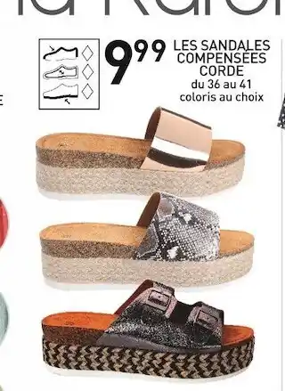 Stokomani Les sandales compensées corde offre