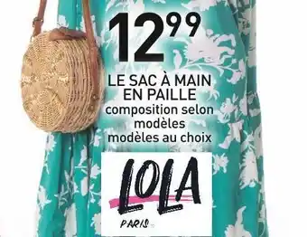 Stokomani Lola paris le sac à main en paille offre