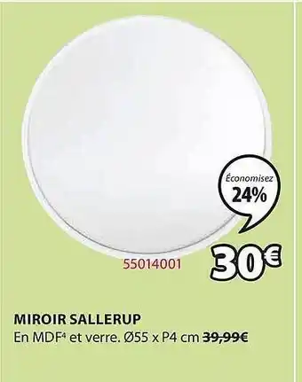 JYSK Miroir Sallerup offre